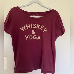 Red Whiskey & Yoga top